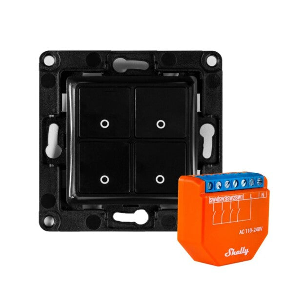 shelly-plus-i4-wall-switch-4-black-wlan-4-fach-szenensteuerung image 1