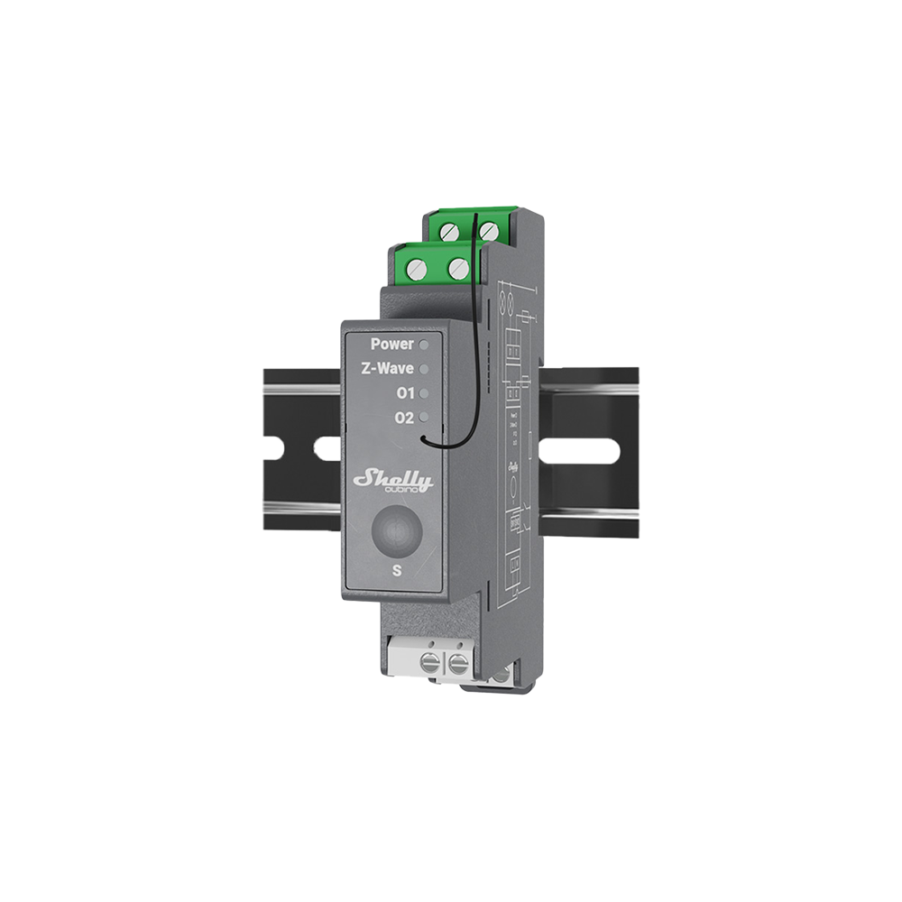 shelly-wave-pro-2-2-kanal-z-wave-din-schalter-mit-trockenkontakten image 1