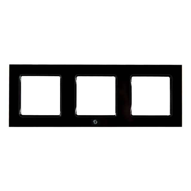 shelly-frame-for-wall-switch-black-x3-halterrahmen-3-fach image 1