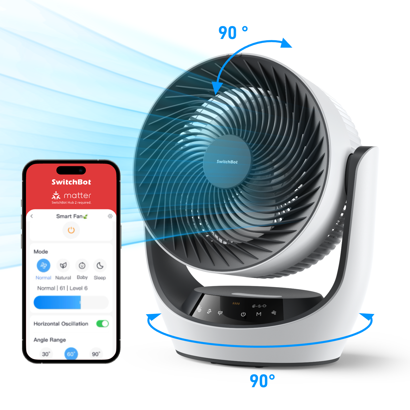 switchbot-battery-circulator-fan-smart-zirkulationsventilator-mit-temperatur-aut image 2