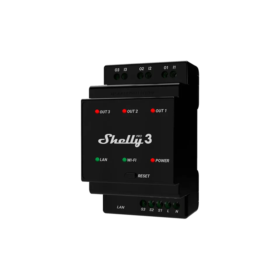 shelly-pro-3-professioneller-3-kanal-hutschienen-schalter-mit-trockenkontakten image 1