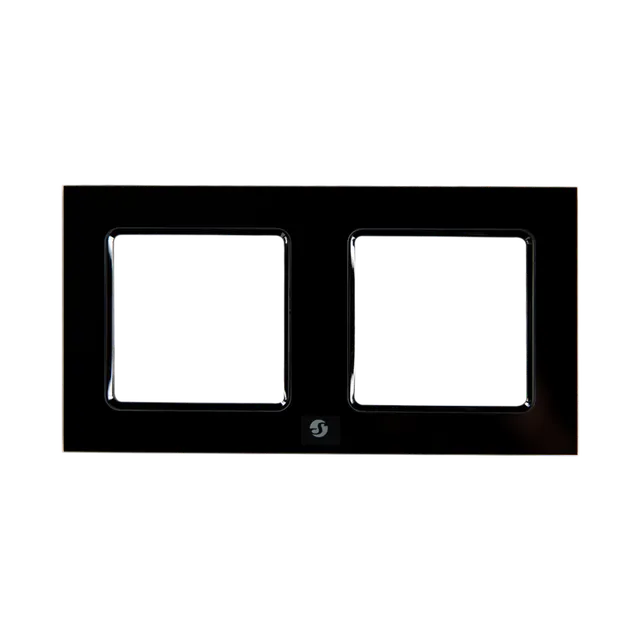 shelly-frame-f-r-wall-switch-schwarz-2er-set-halterrahmen-mit-rahmenplatte image 1