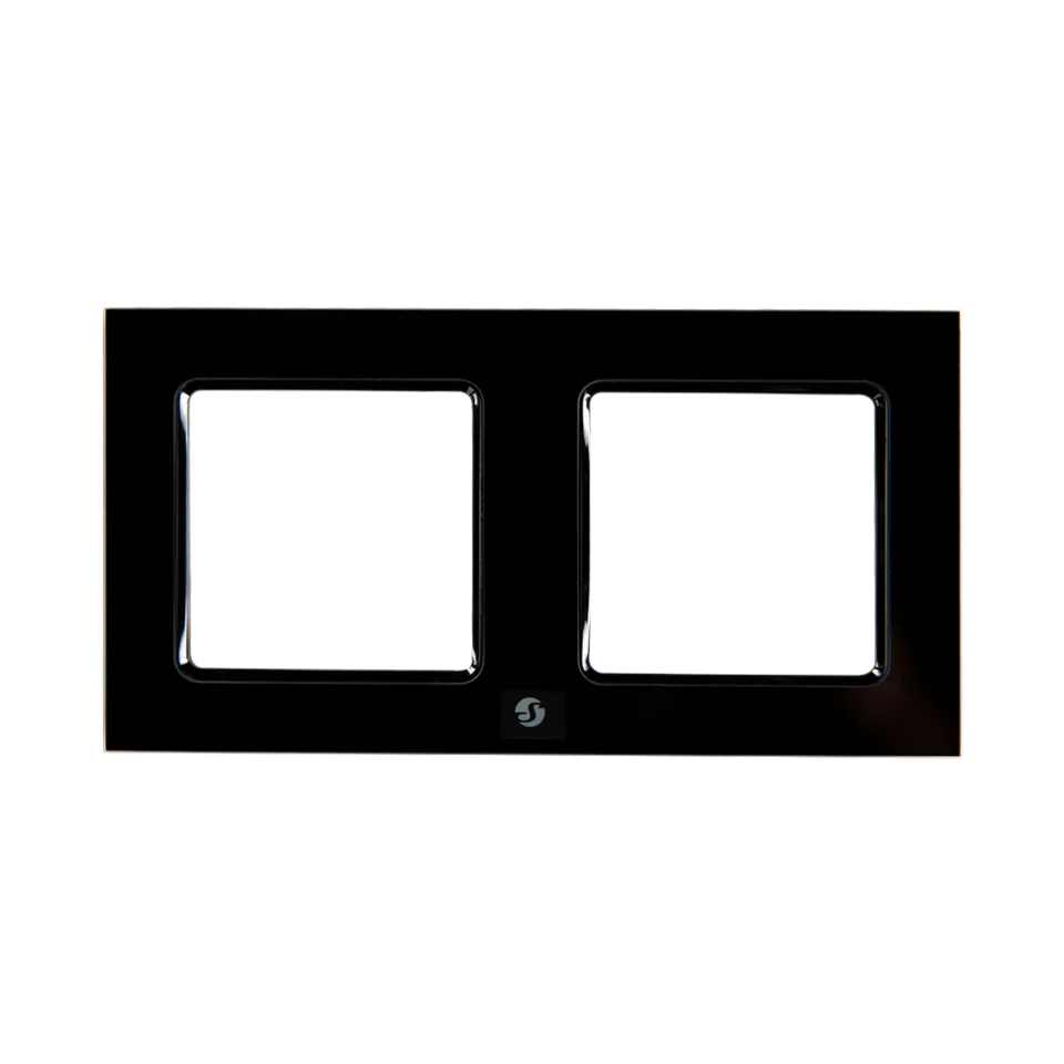 shelly-frame-f-r-wall-switch-schwarz-2er-set-halterrahmen-mit-rahmenplatte image 1