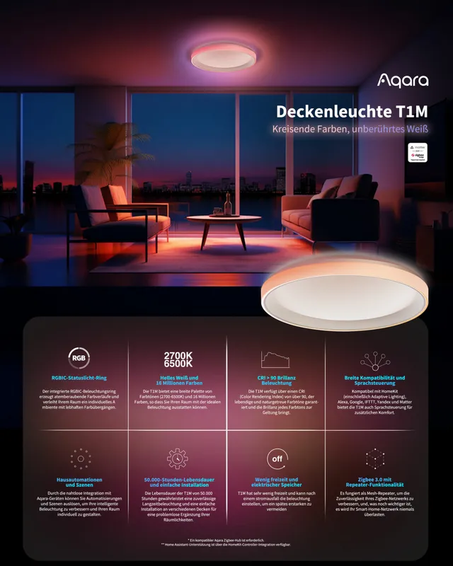 aqara-deckenleuchte-t1m-smarte-led-deckenleuchte image 1