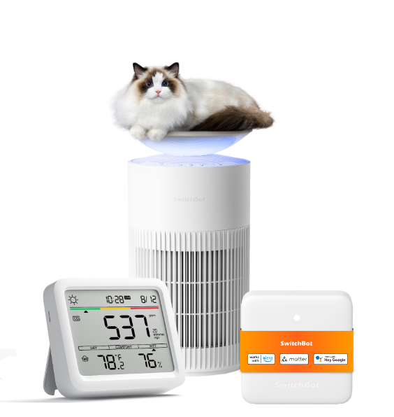 switchbot-luftreiniger-co2-monitor-combo-360-pet-filter-set image 1