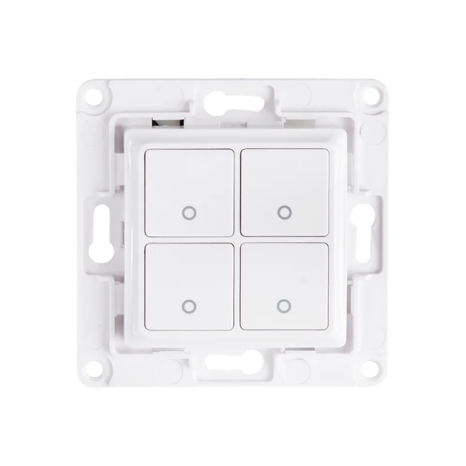 shelly-wandschalter-mit-4-tasten-wei-tasteraufsatz-f-r-smart-relais image 1