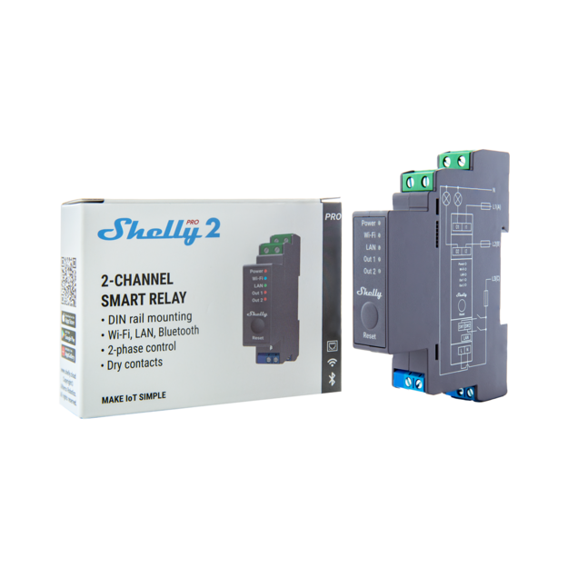 shelly-pro-2-professioneller-2-kanal-hutschienen-schalter-mit-trockenkontakten image 4