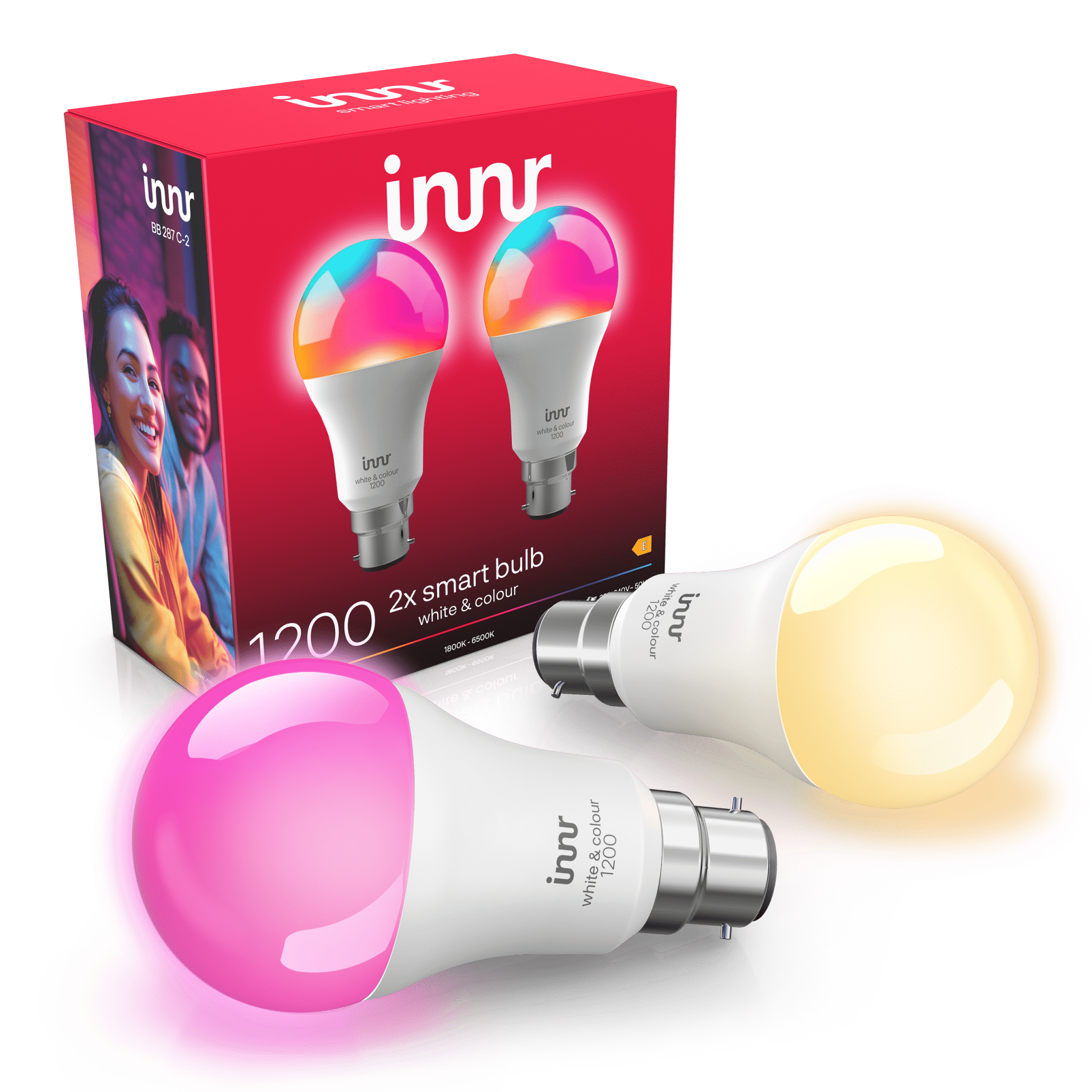 innr-smart-bulb-colour-b22-1200-lm-smart-bulb-2er-pack image 1
