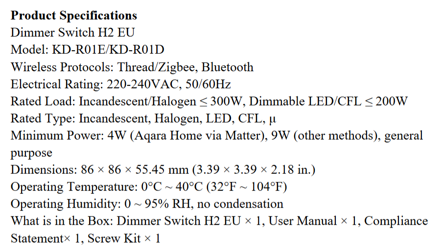 aqara-dimmer-switch-h2-eu-smart-wanddimmer-f-r-lichtsteuerung-h-series image 1