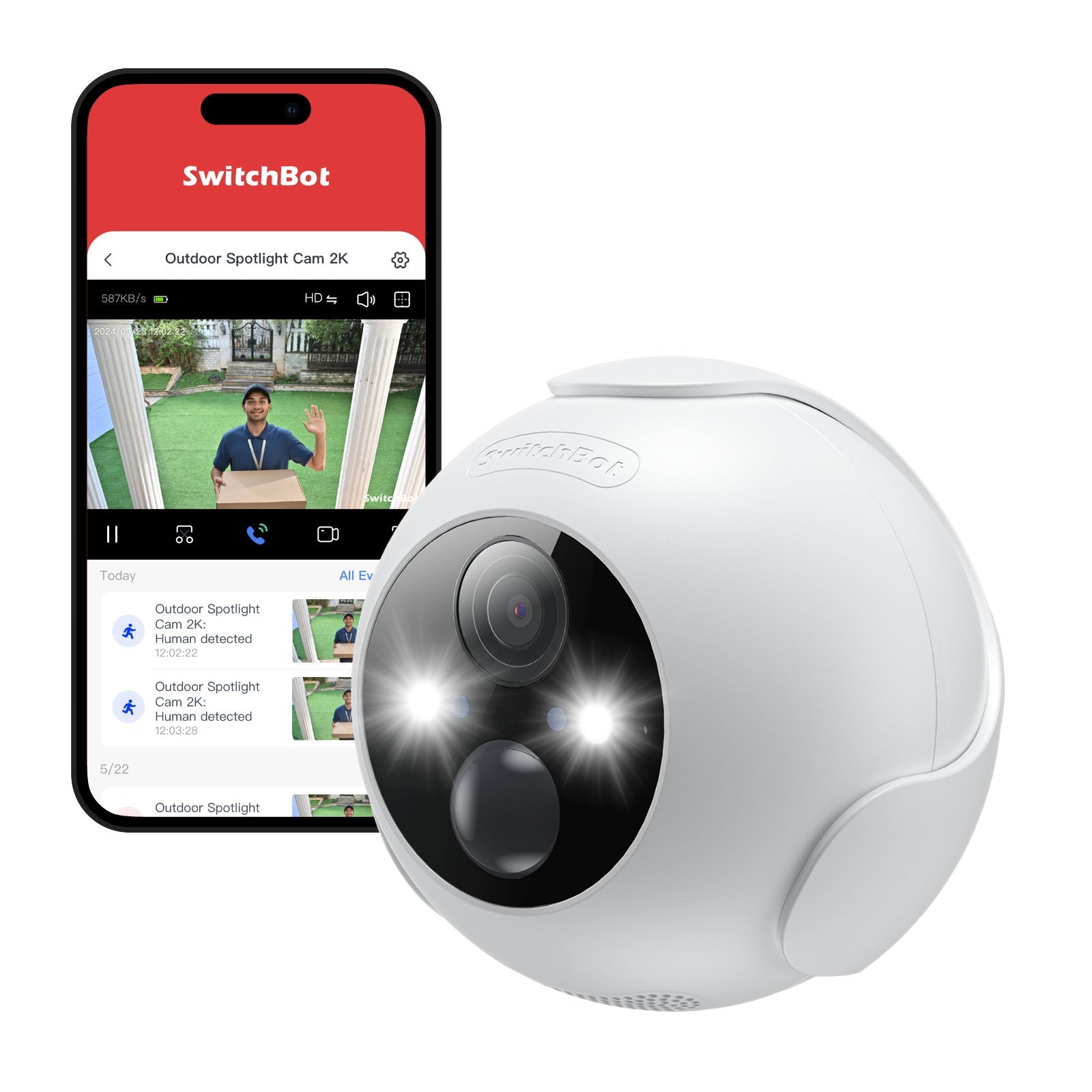 switchbot-outdoor-spotlight-cam-2k-akku-berwachungskamera-mit-spotlight image 1