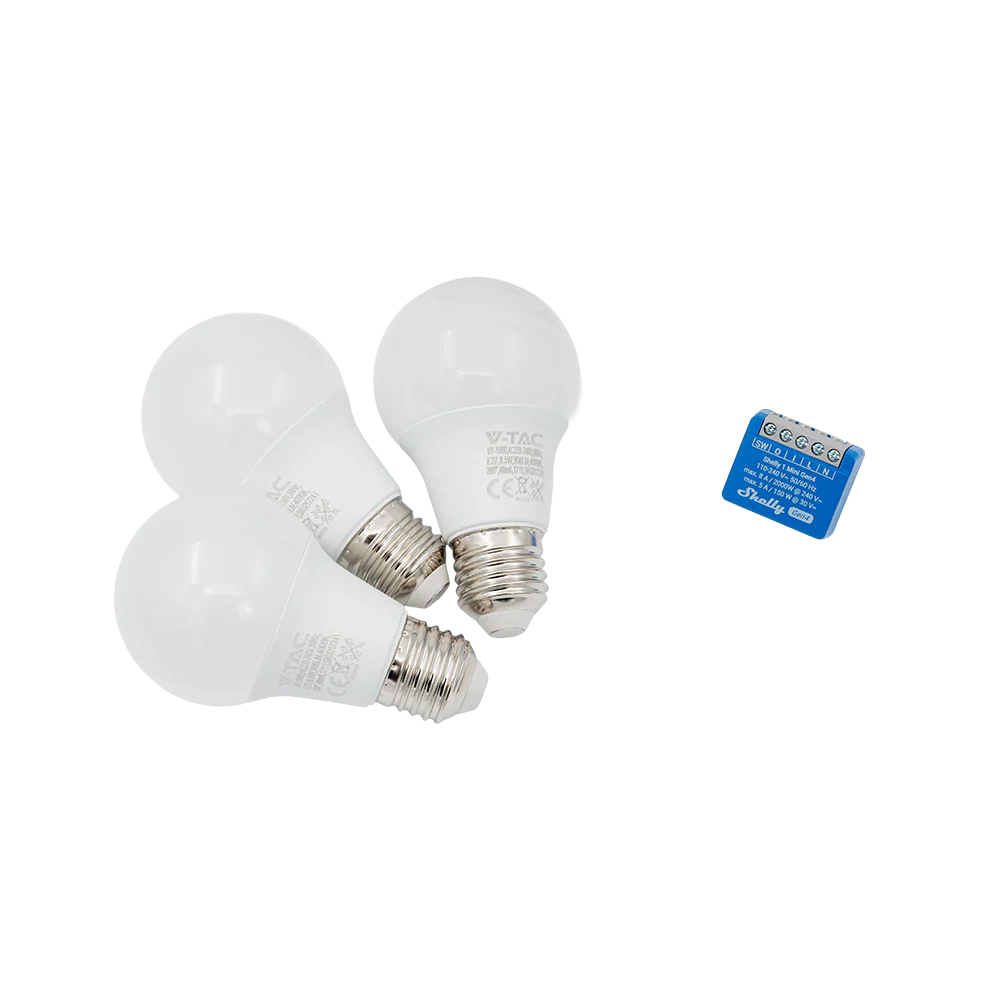 shelly-1-mini-gen4-3x-v-tac-led-4000k-set-wlan-relais-matter image 1