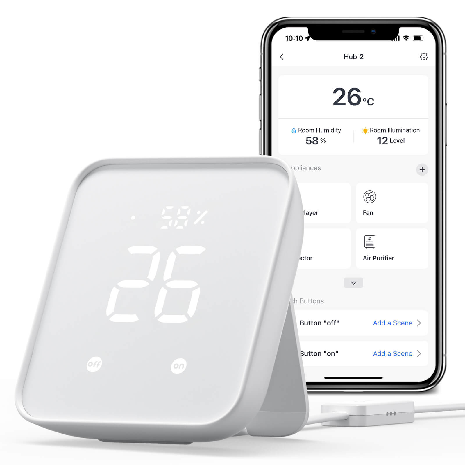 switchbot-hub-2-wlan-hub-mit-thermo-hygrometer-und-lichtsensor image 1