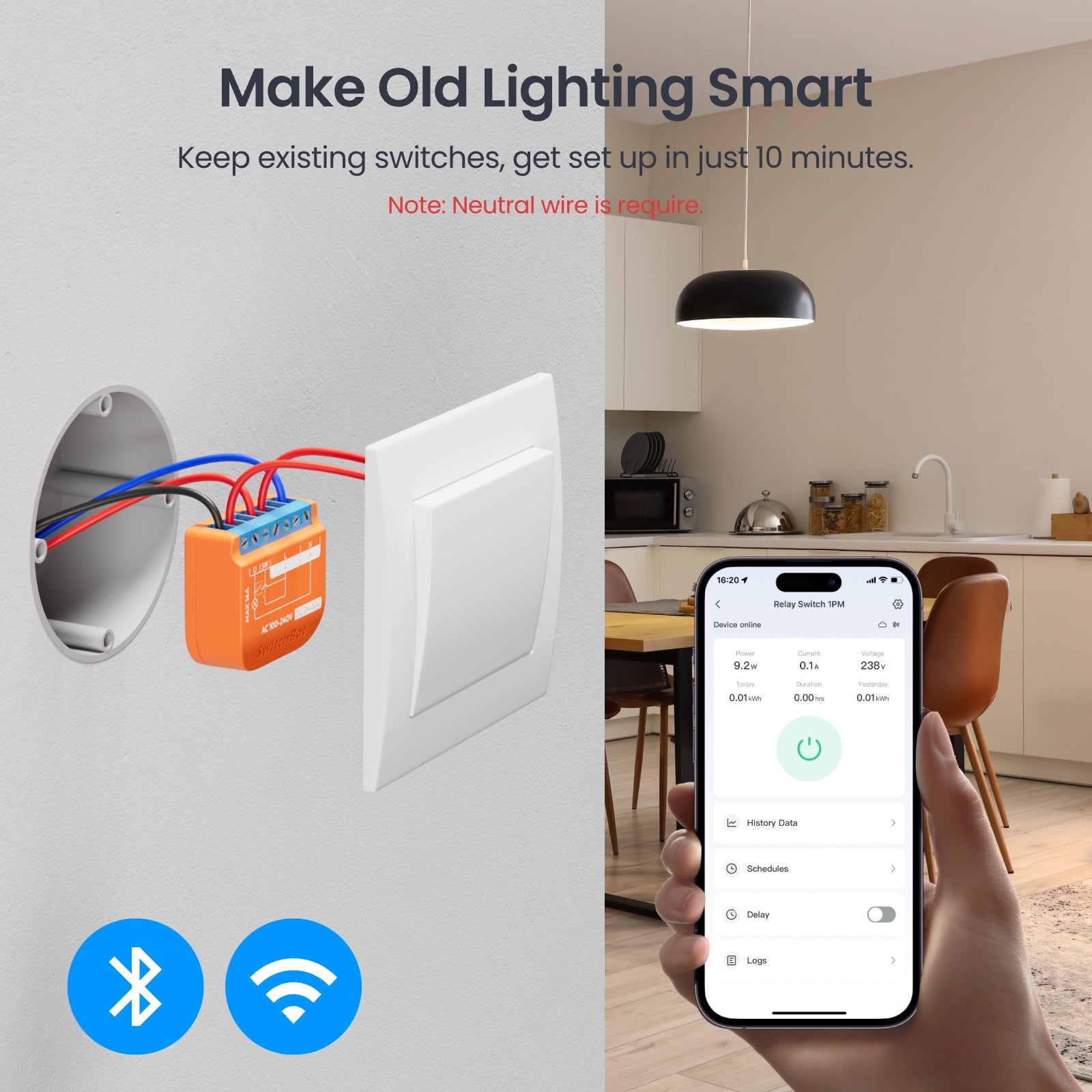 switchbot-relay-switch-1pm-smarter-relaisschalter-mit-matter-und-energiemessung image 5