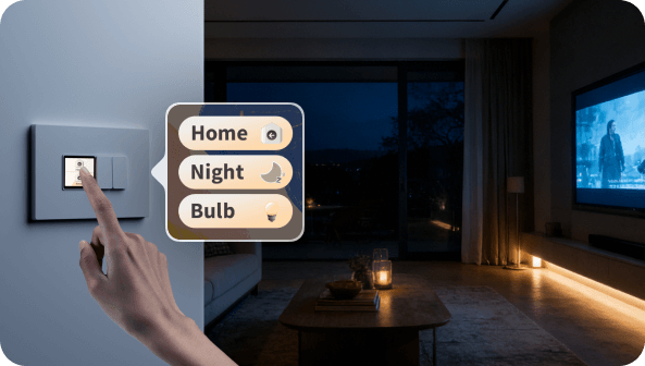 aqara-touchscreen-switch-s100-horizontal-smarter-schalter-mit-display image 8