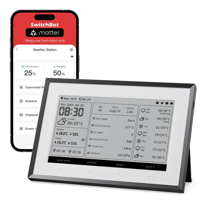 switchbot-e-ink-home-dashboard-7-5-zoll-wetterstation-hub-bundle image 1