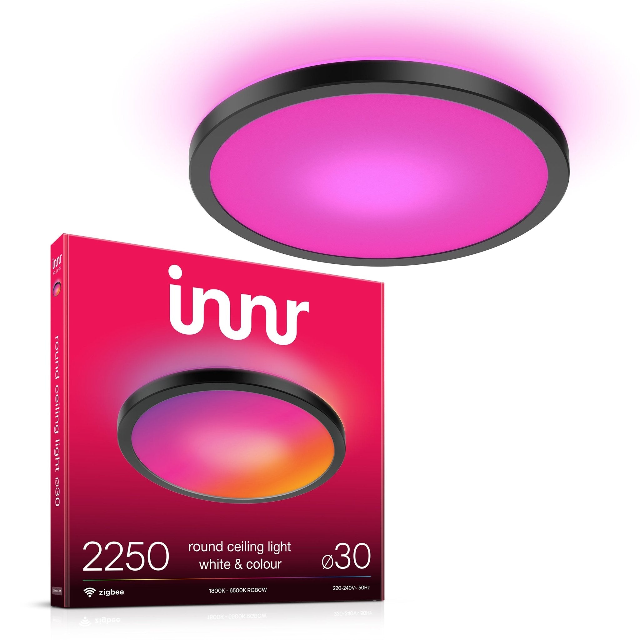 innr-deckenleuchte-30-cm-wei-farbe-schwarz-smarte-rgb-deckenlampe image 1