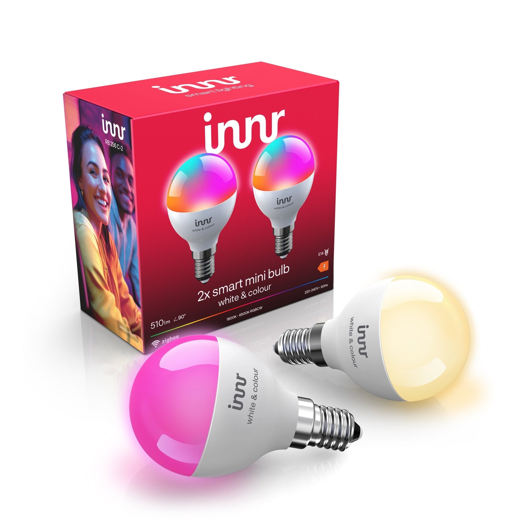 innr-smart-mini-globe-lampe-wei-farbe-e14-2er-pack image 1