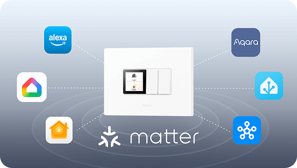 aqara-touchscreen-switch-s100-horizontal-smarter-schalter-mit-display image 4