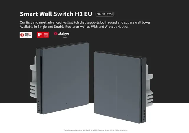 aqara-smart-wall-switch-h1-eu-ohne-neutralleiter-grau image 1