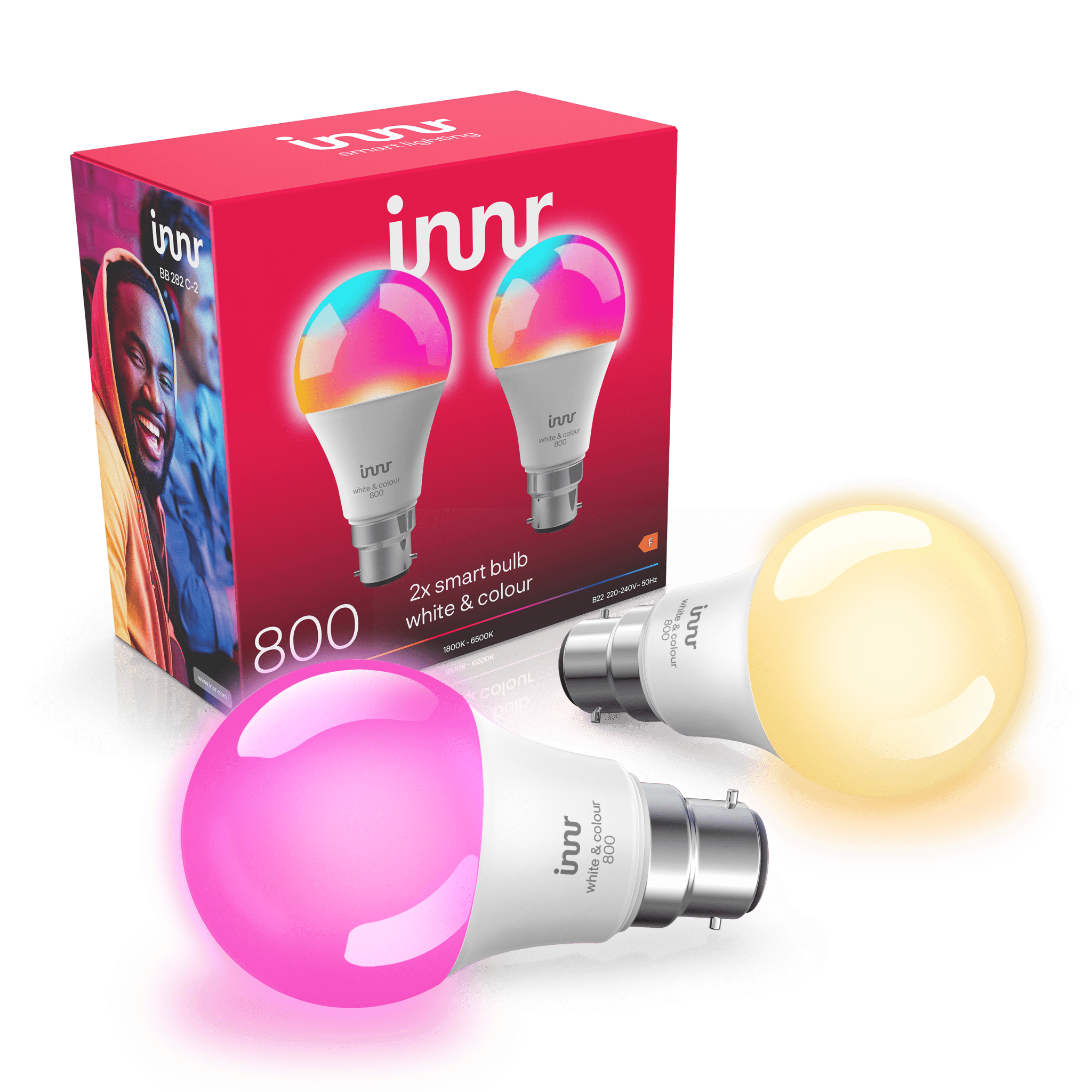 innr-smart-bulb-colour-b22-800lm-smarte-farblampe-b22-2er-pack image 1