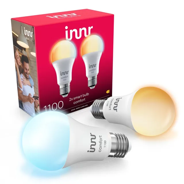 innr-smart-bulb-comfort-1100lm-e27-smarte-wei-lampe-e27-2er-pack image 1