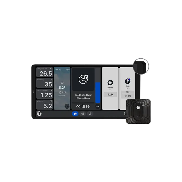shelly-wall-display-x2-bl-blu-ht-black-smart-display-bundle-mit-klima-sensor image 1