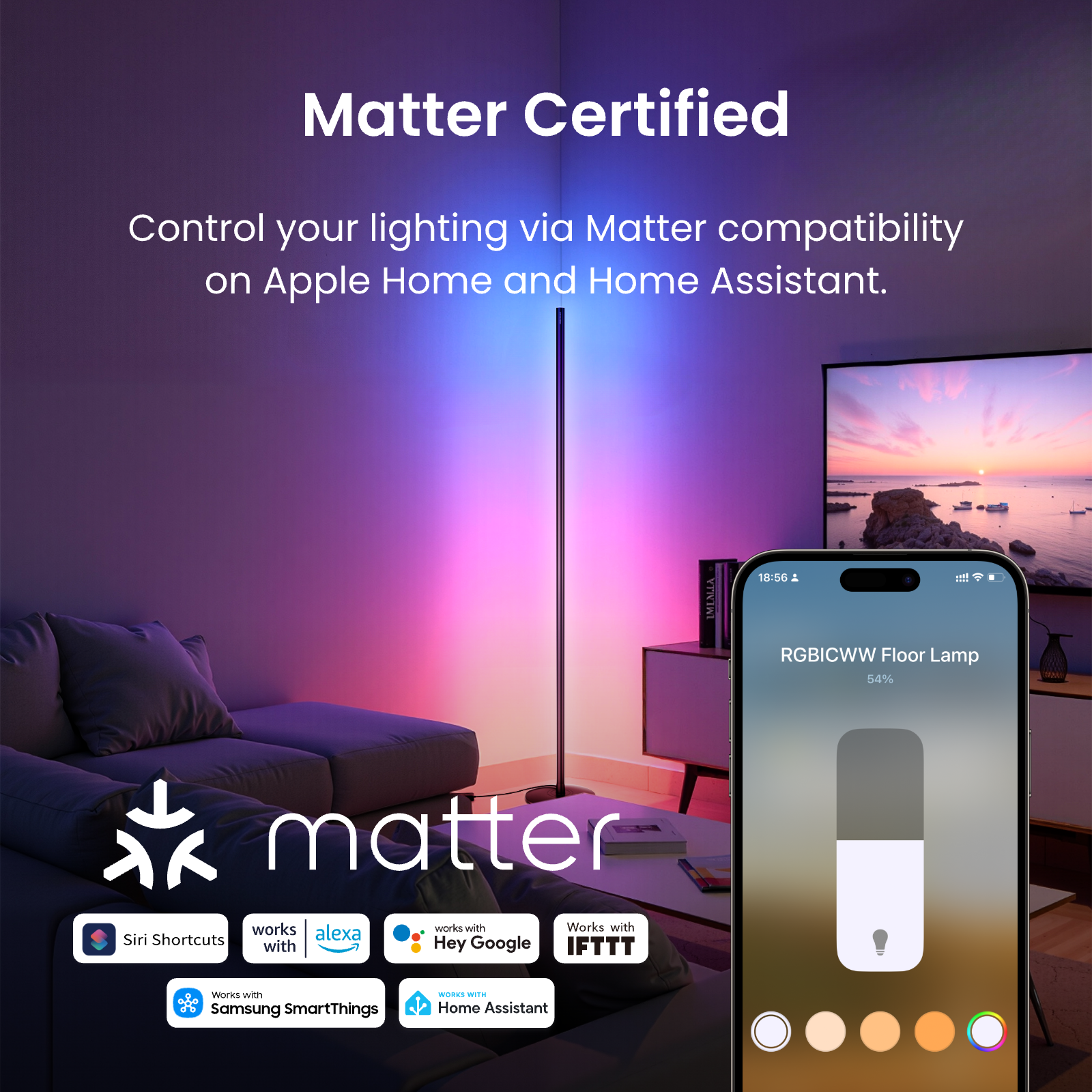 switchbot-rgbicww-floor-lamp-smarte-led-stehlampe-mit-matter-1200-lm-3 image 3