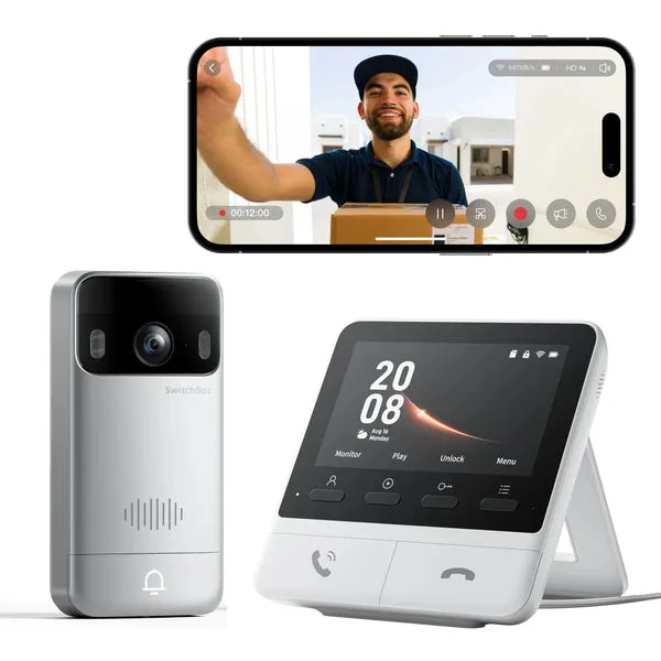 switchbot-smart-video-doorbell-2k-t-rklingel-kamera-set-mit-bildschirm image 1