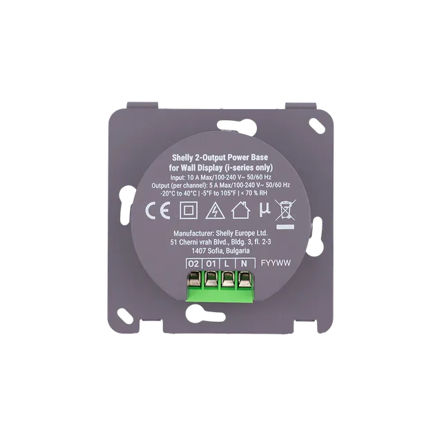 shelly-2-output-powerbase-f-r-wall-display image 1